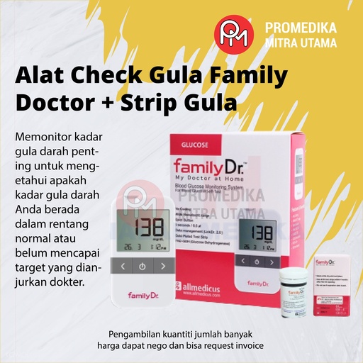 Alat Check Gula Family Doctor + Strip Gula Family Doctor