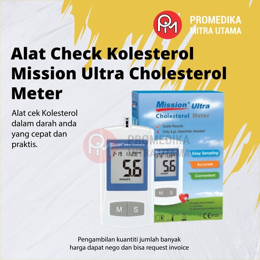 Alat Check Kolesterol Mission Ultra Cholesterol Meter