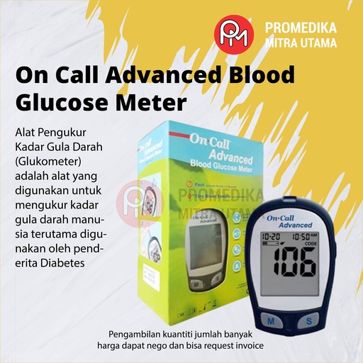 Alat Check Gula Darah On Call Advanced Blood Glucose Meter