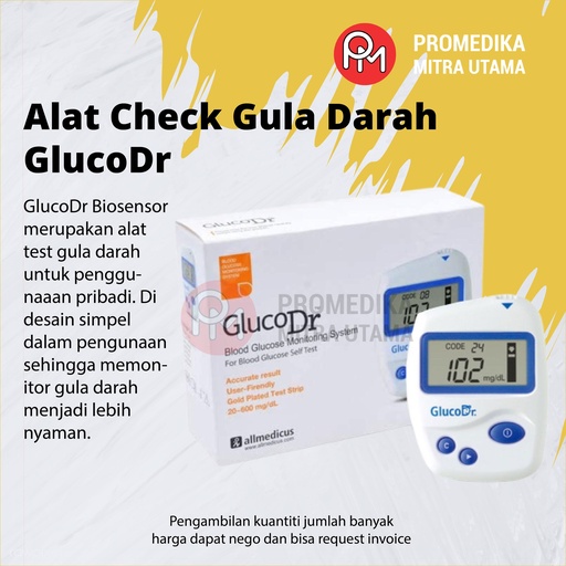 Alat Check Gula Darah Allmedicus Gluco Dr. Blood Glucose Meter