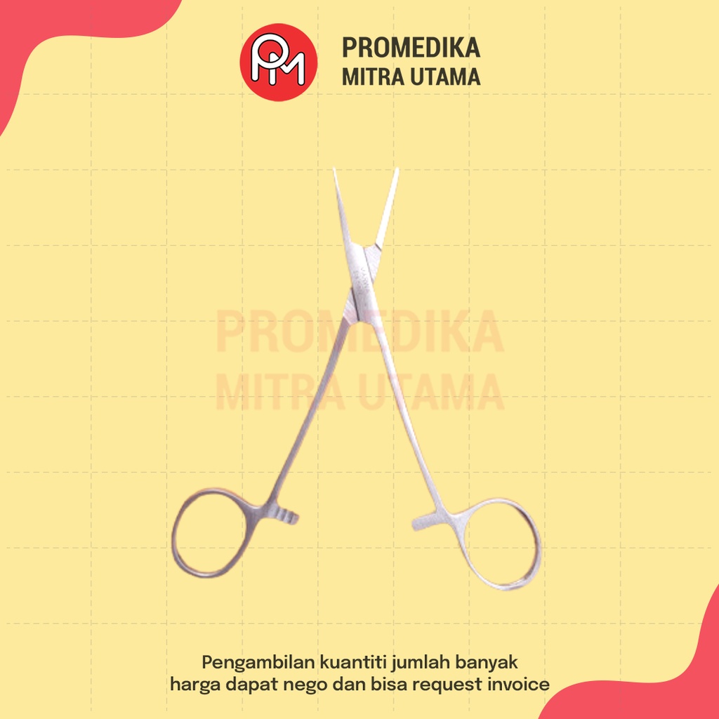 Klem Mosquito Bengkok 12,5cm Tanpa Gigi