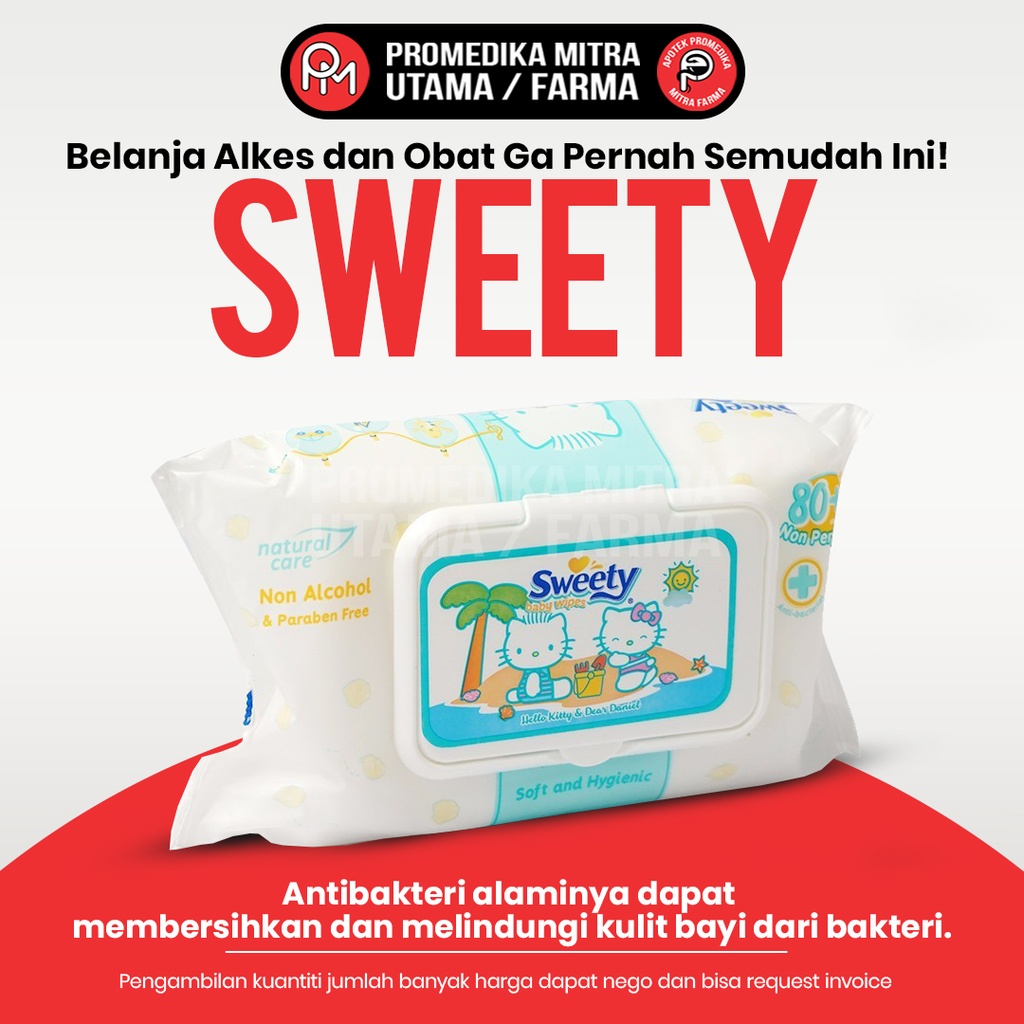 Sweety Tisu Basah 80+4  (With Parfume)