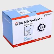 Jarum Insulin BD Microfine 8mm Box