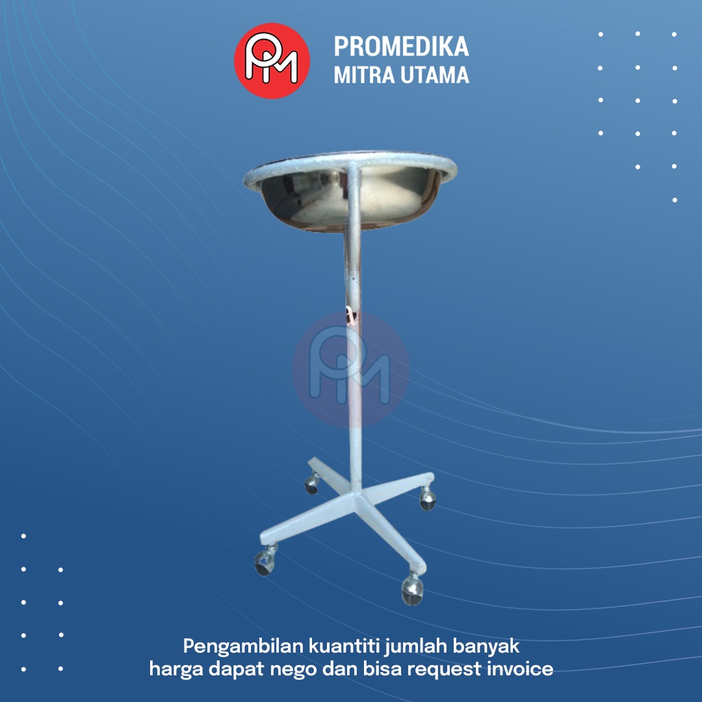 Troli Wadah Baskom 1 Lubang Ukuran Besar Besi