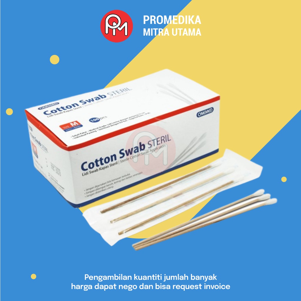 Cotton Swab Steril Onemed Ukuran L Box