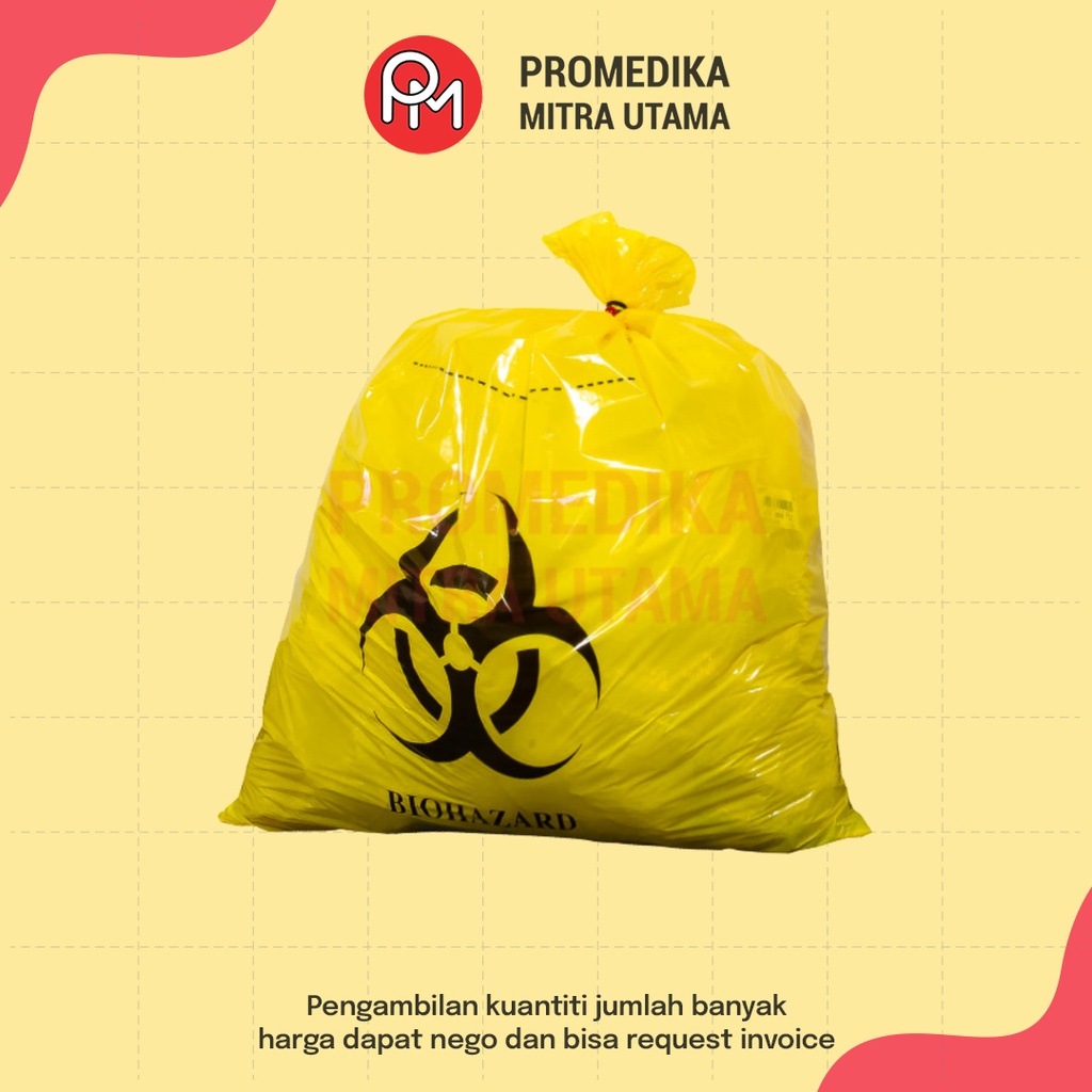 Plastik Sampah Medis Onemed Biohazard 100x80cm Pcs