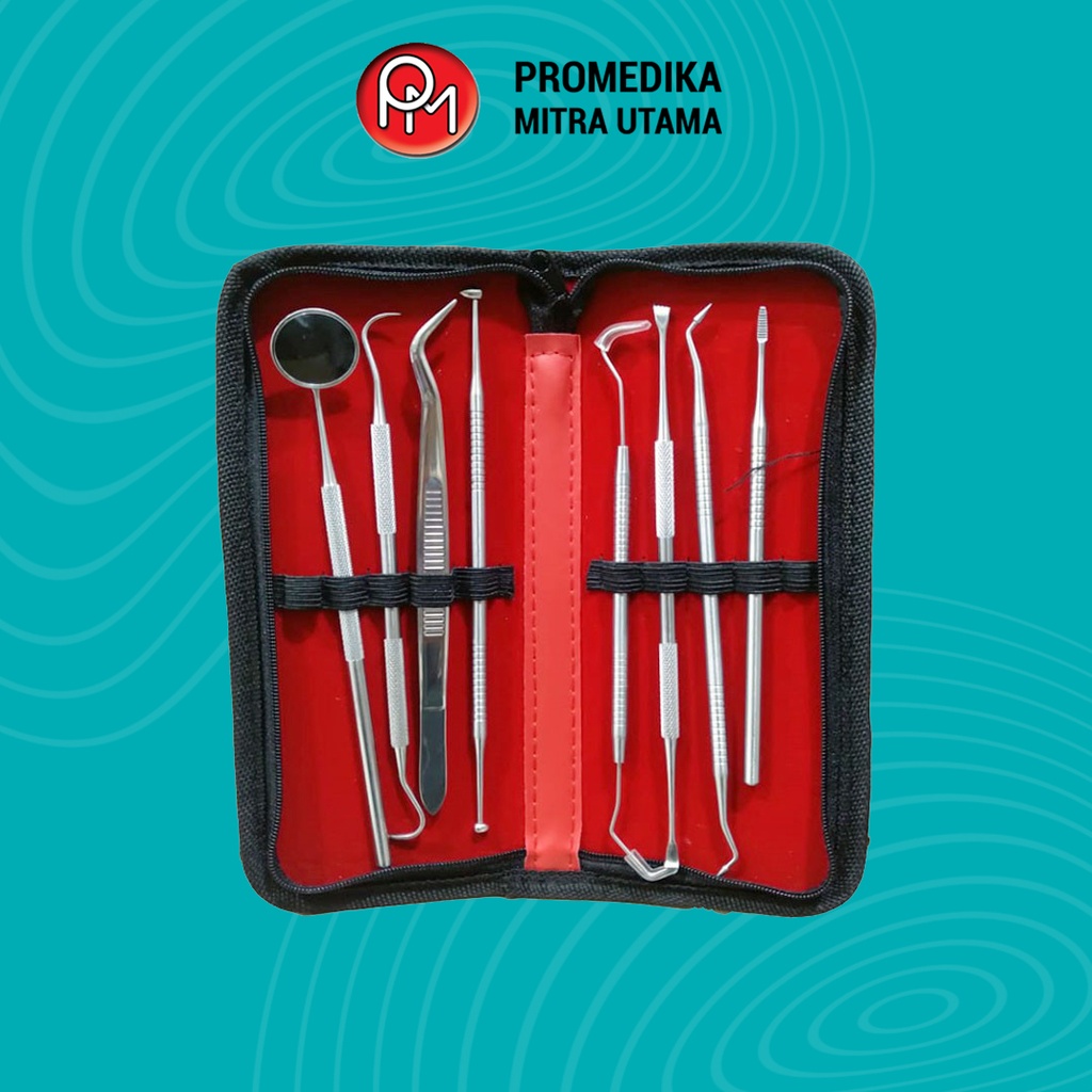 Dental Instrument Set Lokal Isi 8 [Non Merk]