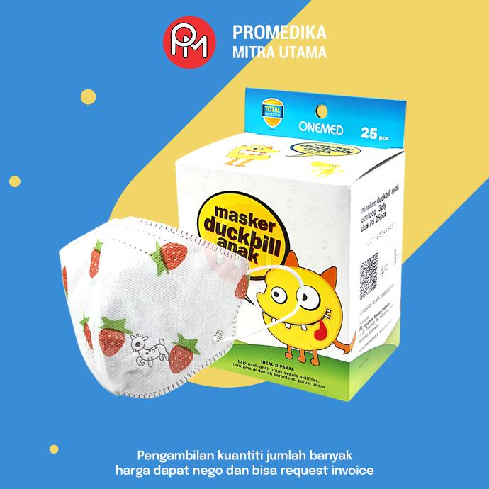 Masker Non Medis Duckbill Strawberry Anak Onemed Pcs