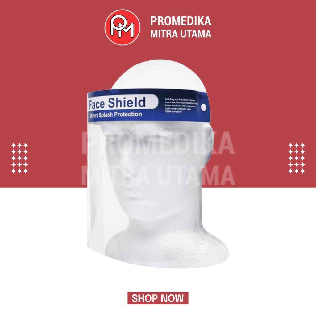 Face Shield Kancing Putih [Non Merk]