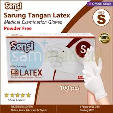 Handscoon Latex Non Steril Sensi Powder-Free Isi 50psg