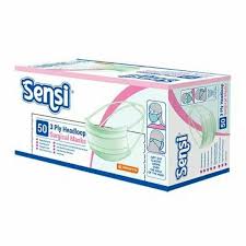 Masker Medis Headloop Sensi 50pcs Green