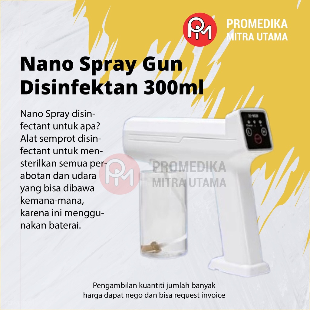 Alat Nano Spray Gun Disinfektan 300ml Kotak Biru [Non Merk]