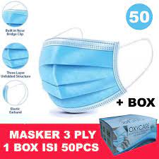 Masker Medis Earloop Oxycare 50pcs