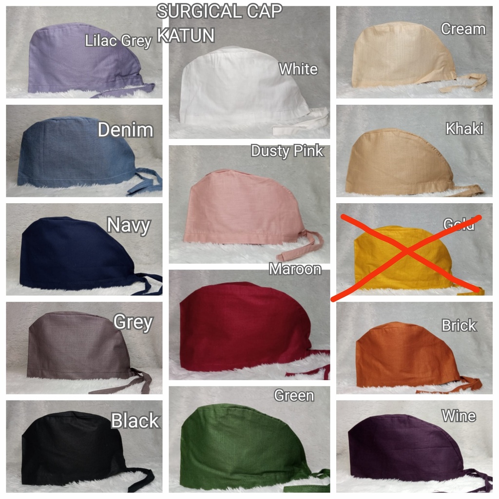 Surgical Cap/Nurse Cap Bahan Katun Premium
