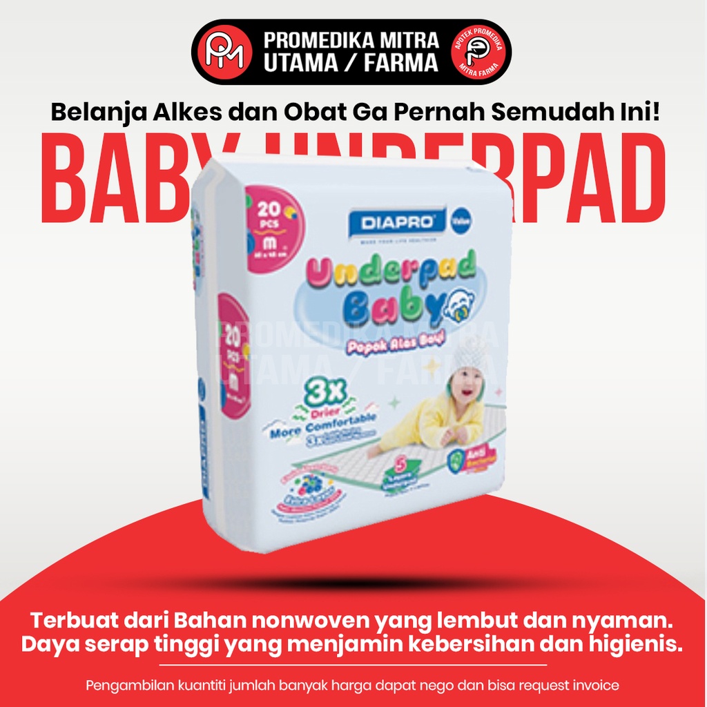 Underpads Baby Diapro 60x45cm