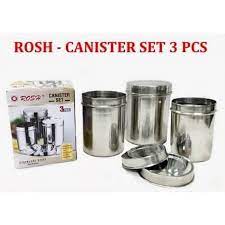 Canister Set Stainless Steel Ecer [Non Merk]