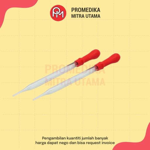 Pipet Tetes Panjang 15cm Dot Merah Pcs