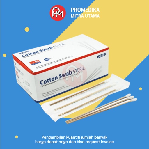 Cotton Swab Steril Onemed Ukuran S Box