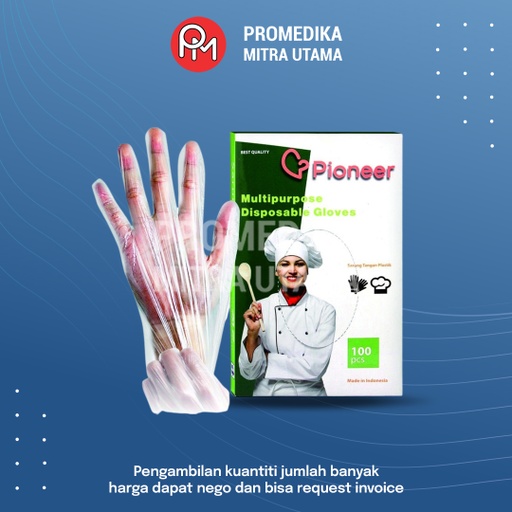 Sarung Tangan Plastik Disposable Pioneer Box