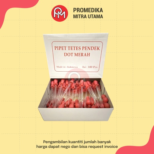 Pipet Tetes Pendek Tipis Isi 100