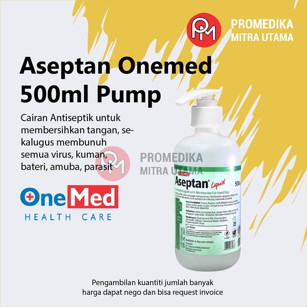 Aseptan Onemed 500ml Pump Promedika Mitra Utama