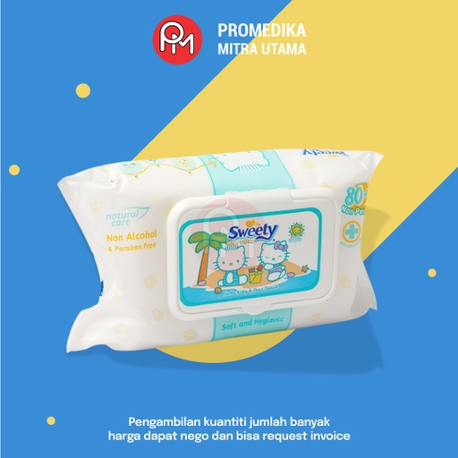 Sweety Tisu Basah 80+4  (Non Parfume)
