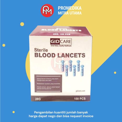 Blood Lancets Gidcare 28G