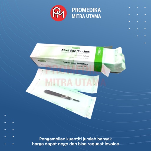 Wadah Pouch Steril Onemed Medione 7 x 26cm Box