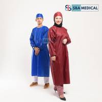 Surgical Gown Bahan Taslan Milky Tipis