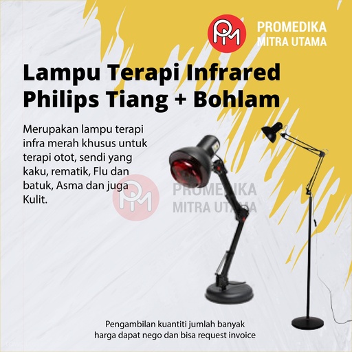 Lampu Medis Infrared (Philips 150W) + Tiang Duduk