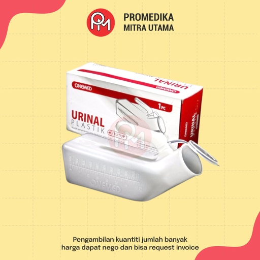 Pispot Urin Plastik Pria + Tutup Onemed