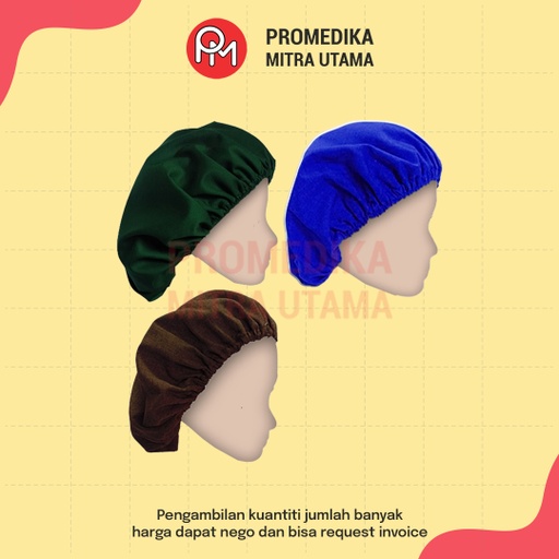 Nurse Cap Bahan Kain/Hairnet Bahan Kain