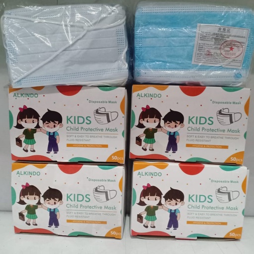 Masker Non Medis Earloop Anak Alkindo Dengan Motif 50pcs