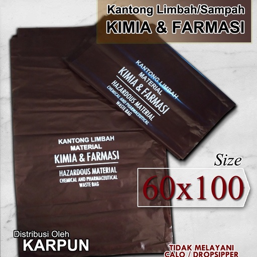 Plastik Sampah Medis 100x60cm Coklat 1pack