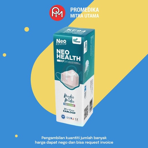 Masker Medis KF94 Neo Health Monocrhome Isi 30pcs