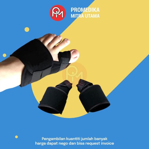 Bunion Corrector Splint Hallux Valgus Terapi Big Toe Separator Hitam [Non Merk]