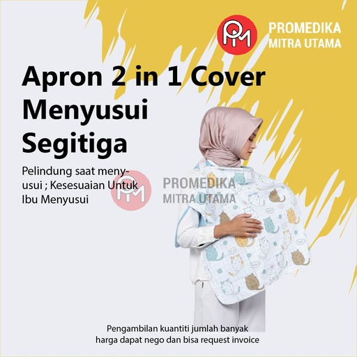 Apron 2 in 1 Cover Menyusui Segitiga [Non Merk]