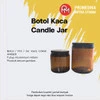 Botol Kaca/Candle Jar Coklat [Non Merk]