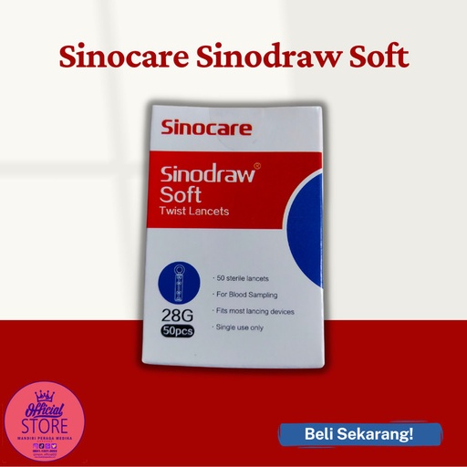 Lancets Sinodraw Soft Sinocare Isi 50 pcs