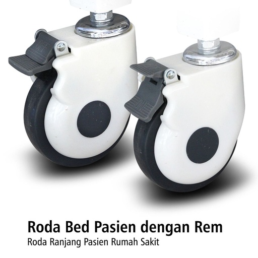 Roda Bed Pasien Onemed Dengan Rem