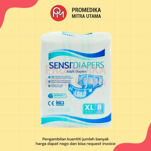 Popok Dewasa Adult Diaper Sensi Ukuran XL Isi 8