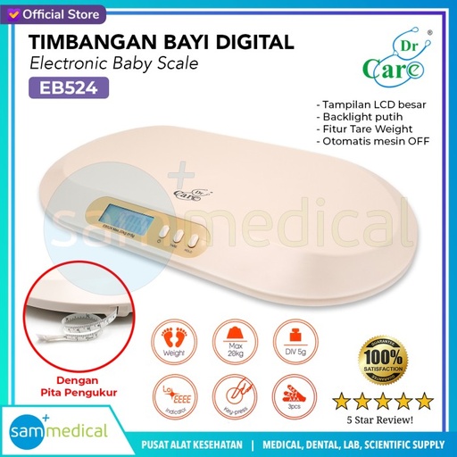 Timbangan Bayi Digital & Tinggi Badan Dr. Care EB524