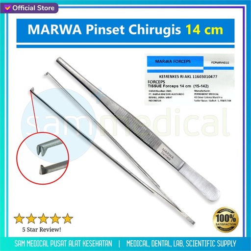 Pinset Chirugis Marwa 14 cm